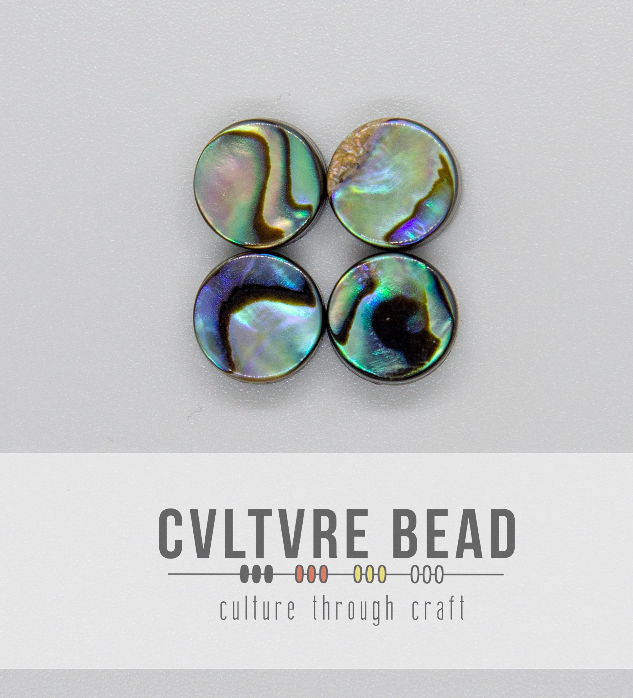 Abalone Pearl Sea Shell 8mm 4pcs